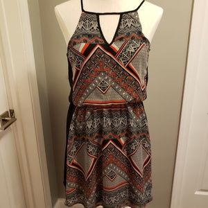 Orange and Black Dress